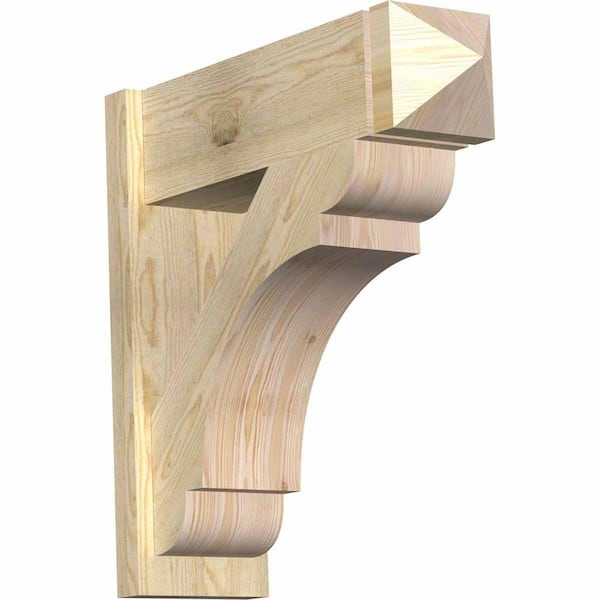 Ekena Millwork 8 in. x 26 in. x 26 in. Olympic Arts and Crafts Rough Sawn Douglas Fir Outlooker