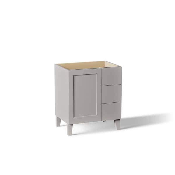Poplin 30 in. W x 22 in. D x 35 in. H Bathroom Vanity Cabinet without Top in Claret Suede