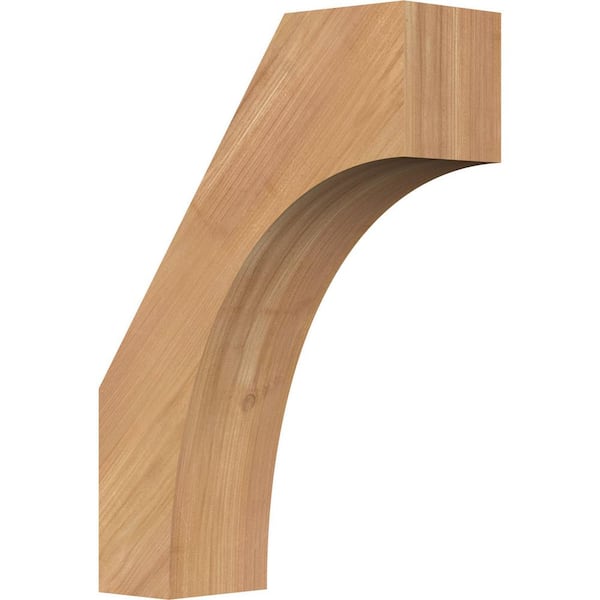Ekena Millwork 3 1/2"W x 10"D x 14"H Westlake Smooth Knee Brace, Western Red Cedar