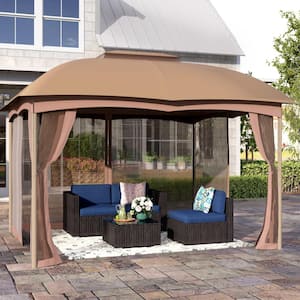 Replacement Canopy Outdoor Patio for 10 ft. x 12 ft. Gazebo with Mosquito Netting