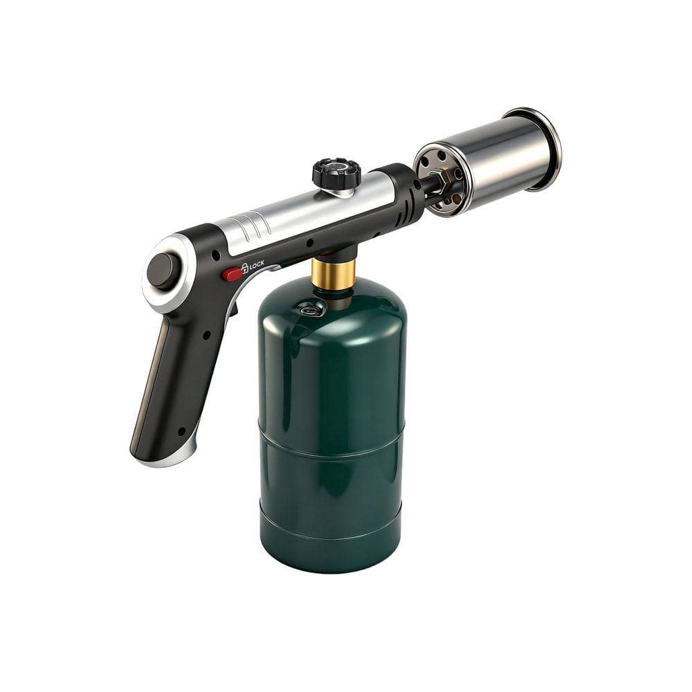 Lynzavix Adjustable Propane Torch Metal Gray Finish with Heat
