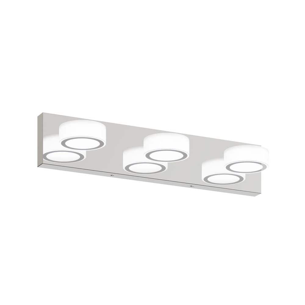 21.3 in. 3-Light Modern Chrome LED Vanity Light Bar with Acrylic Shades for Mirror, Shower, and Bathroom Decor price history on PriceWatchPro
