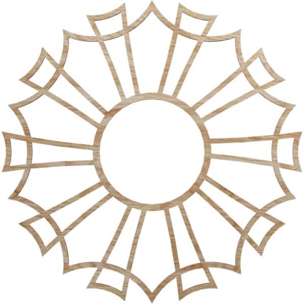 Ekena Millwork 0.375 in. x 6.375 in. x 18 in. Wood Medallion Moulding