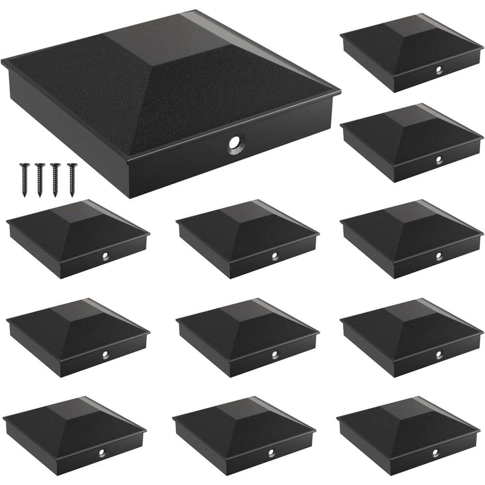 PP Plastic Black Water-Proof UV-Proof Weather Resistant 4 x 4 Post Caps with Mounting Screws (12-Pack) price history on PriceWatchPro