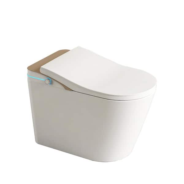 1.28 GPF Luxury Smart Toilet Elongated Bidet Toilet with Auto Open Close, Heated Seat, Warm Water and Dryer, Foam Shield