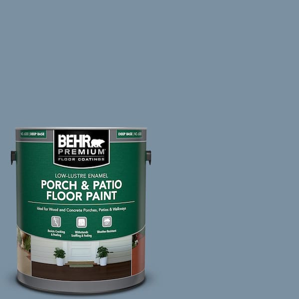 1 gal. #S510-4 Jean Jacket Blue Low-Lustre Enamel Interior/Exterior Porch and Patio Floor Paint