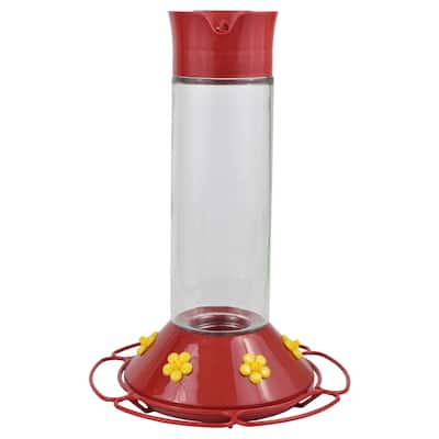 Our Best Red Base Glass Hummingbird Feeder - 30 oz. Capacity