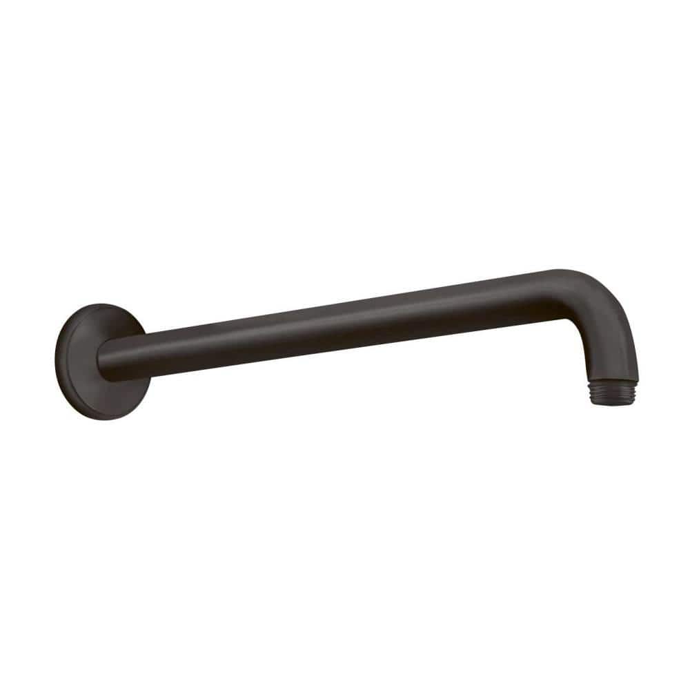Matte Black 16-Inch Modern Wall-Mount Shower Arm