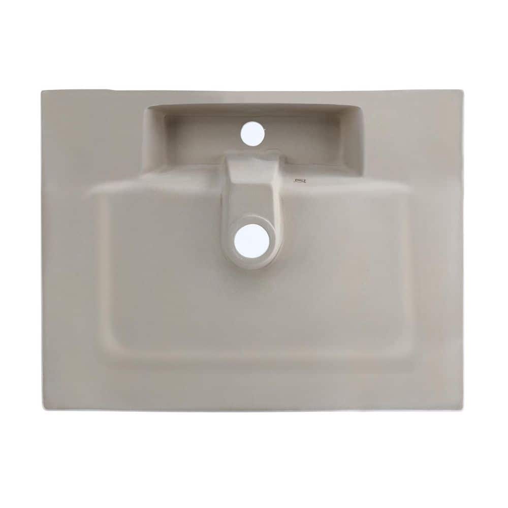 Swiss Madison 24" White Ceramic Vanity Top Bathroom Sink