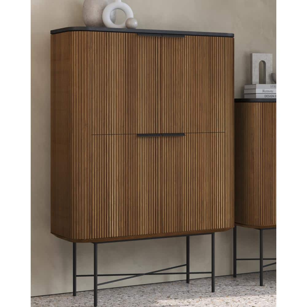 Urban Woodcraft Osaka, Natural Finish, 43 in. Tall Display Cabinet