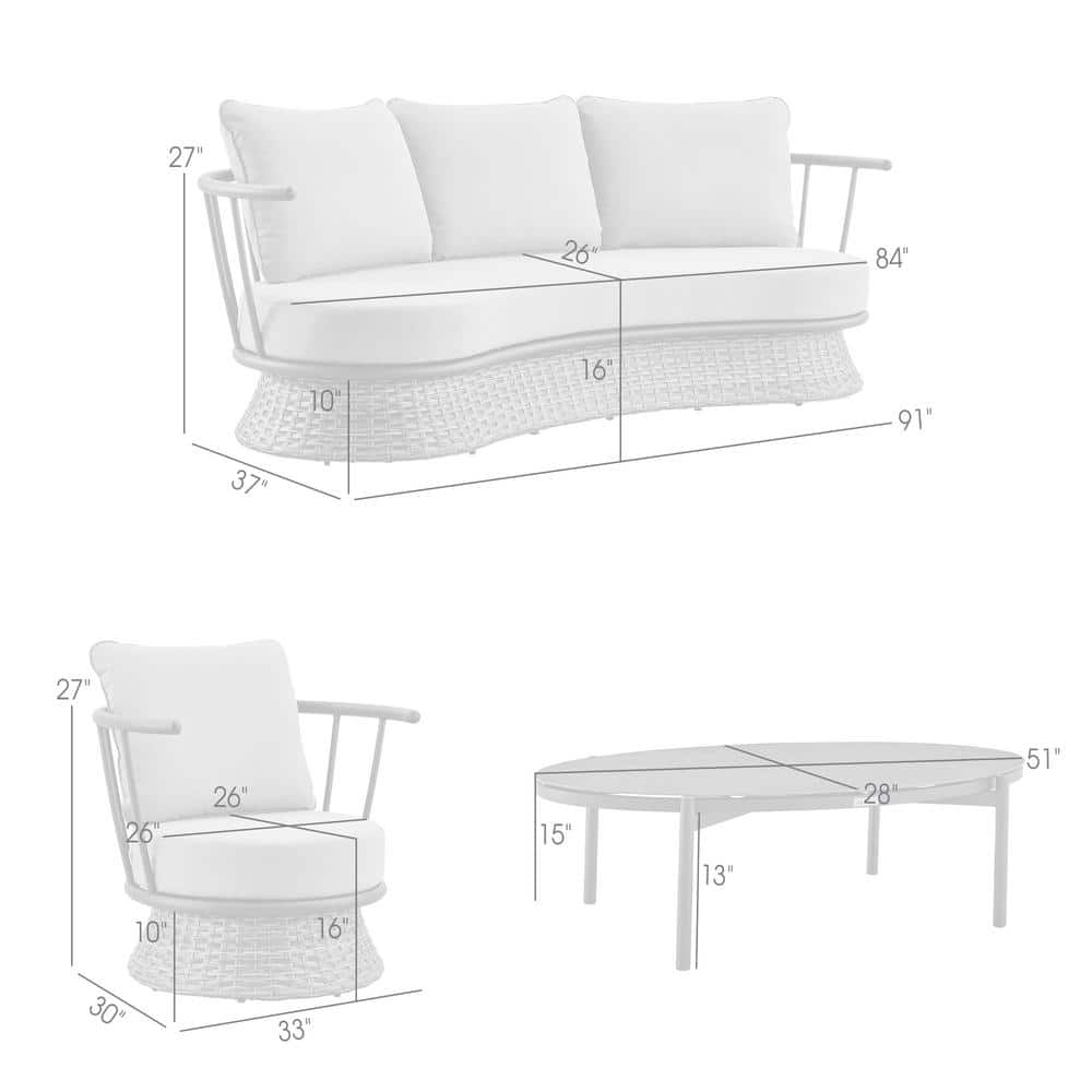 Giotto Black Aluminum and Wicker Outdoor Lounge Chair with Gray Cushions