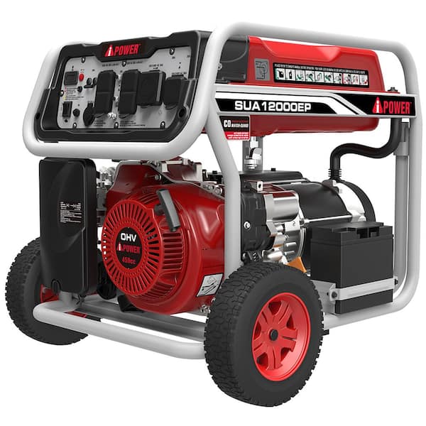 A-iPower 12000-Watt Electric Start Gasoline Powered Portable Generator with 459cc OHV Engine and CO Sensor Shutdown