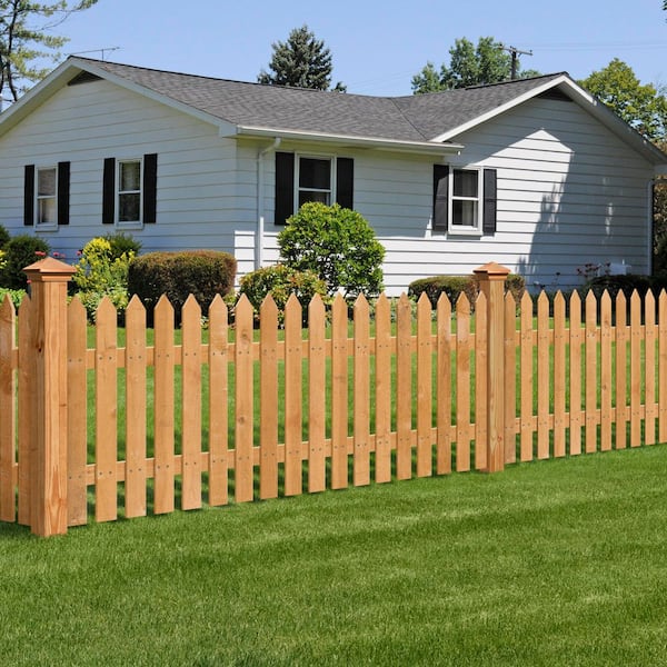 1/2 in. x 3-1/2 in. x 40-1/4 in. Western Red Cedar Pointed Top Fence Picket (18-Pack)