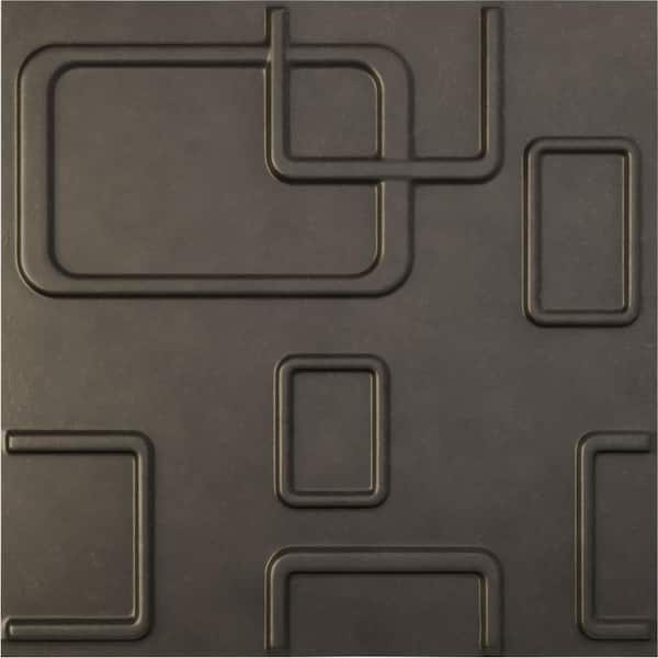 Ekena Millwork 19 5/8 in. x 19 5/8 in. Odessa EnduraWall Decorative 3D Wall Panel, Weathered Steel (12-Pack for 32.04 Sq. Ft.)