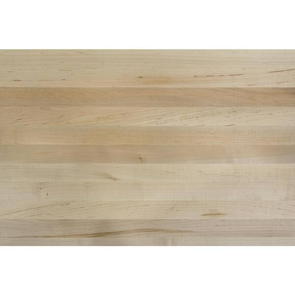 3 ft. L x 36 in. D x 1.75 in. T Finished Maple Solid Wood Butcher Block  Countertop With Eased Edge