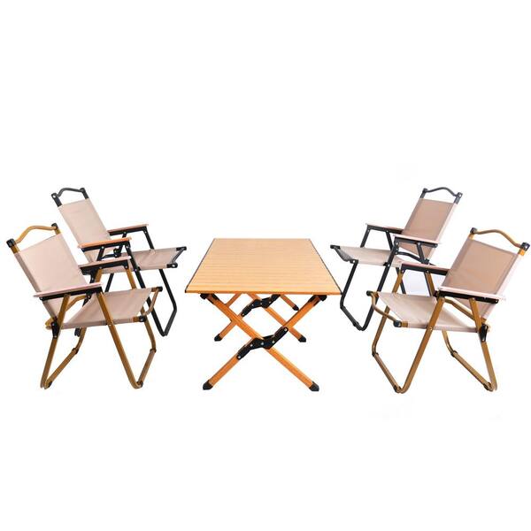 Siavonce Portable Picnic Table, Rollable Aluminum Alloy