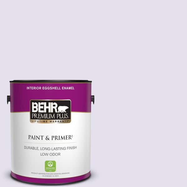 BEHR PREMIUM PLUS 1 gal. #650C-2 Powdery Mist Eggshell Enamel Low Odor Interior Paint & Primer