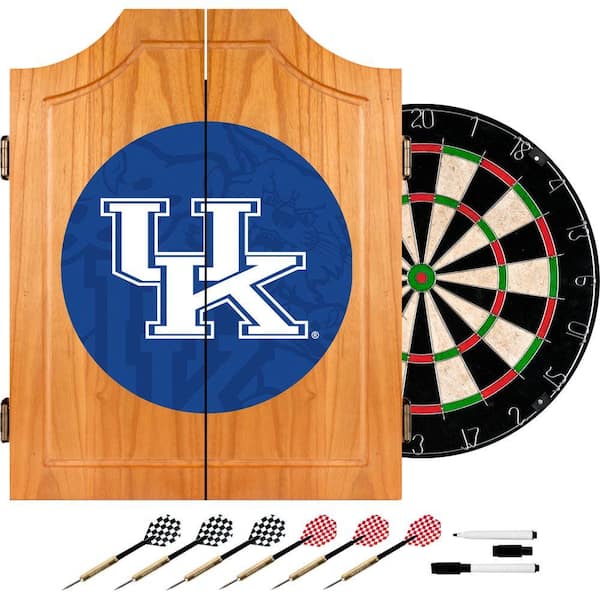 Trademark University of Kentucky Fade 20.5 in. Wood Dart Cabinet Set