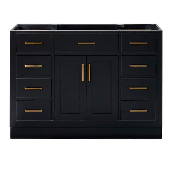 Hepburn 48 in. W x 21.5 in. D x 34.5 in. H Bath Vanity Cabinet without Top in Black