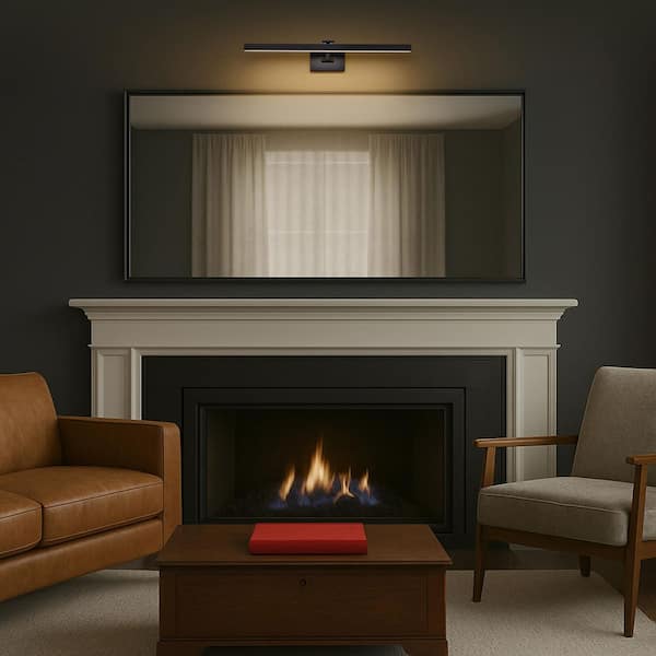 Hazel Black 3 ft. Integrated LED Picture Light with Acrylic Lens