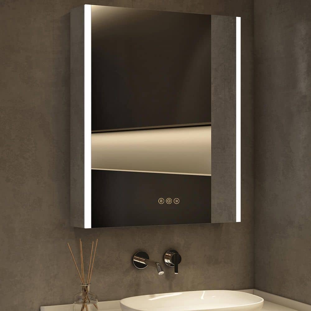 Kyle 24 in. W x 36 in. H Rectangular Medicine Cabinet with Mirror, Dimmable and Memory Function, ETL Listed, Right Hinge price history on PriceWatchPro