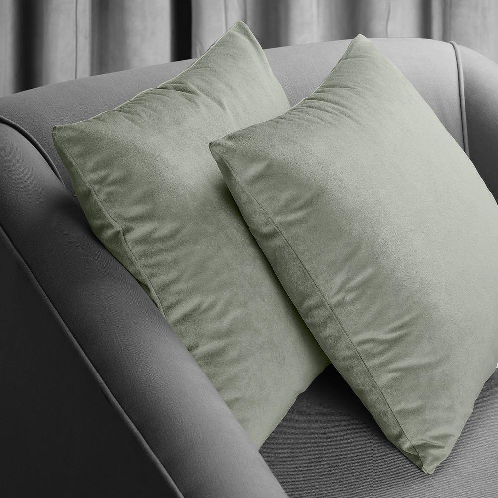 Silver Grey Modern Polyester Euro Cushion Covers Set