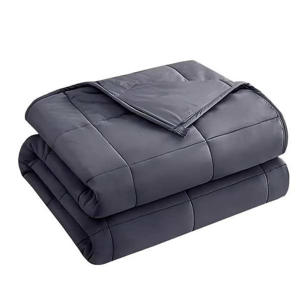 Angel Sar Grey Queen 60 in. x 80 in. 19 lb. Weighted Blanket with Premium Glass Bead, Machine Washable