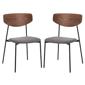 Ryker Wood/Gray 17 in. Wood Dining Chair Set of 2