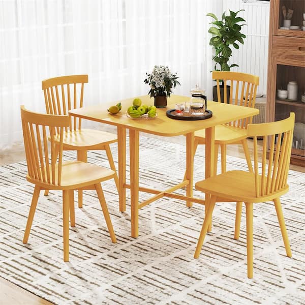 H2DMJ テーブル HONEY JOY Square Drop Leaf Dining Table 36 in. Compact Folding