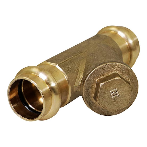 The Plumber's Choice 1 in. Brass Press Y-Strainer Valve 322S327-NL