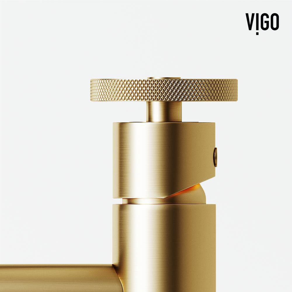 Cass 8" Matte Brushed Gold Single Handle Bathroom Faucet