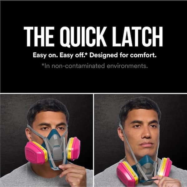 OV/AG P100 Pro Multi-Purpose Reusable Respirator with Quick Latch, Size Medium (Case of 4)