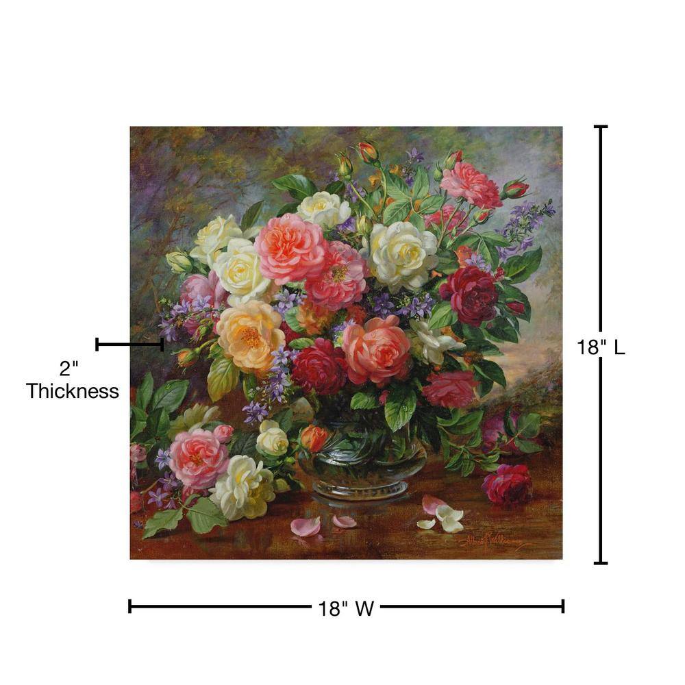 Albert Williams Floral Canvas Art with Floater Frame