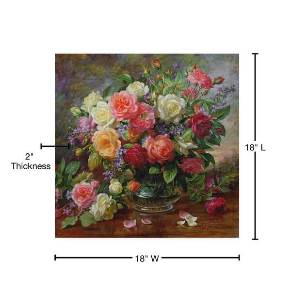 Trademark Fine Art 18 in. x 18 in. Roses - The Perfection of