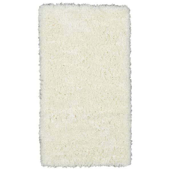 Ottomanson Pure Fuzzy Flokati Collection Ivory 2 ft. 7 in. x 5 ft. Faux Sheepskin Indoor Kids Area Rug