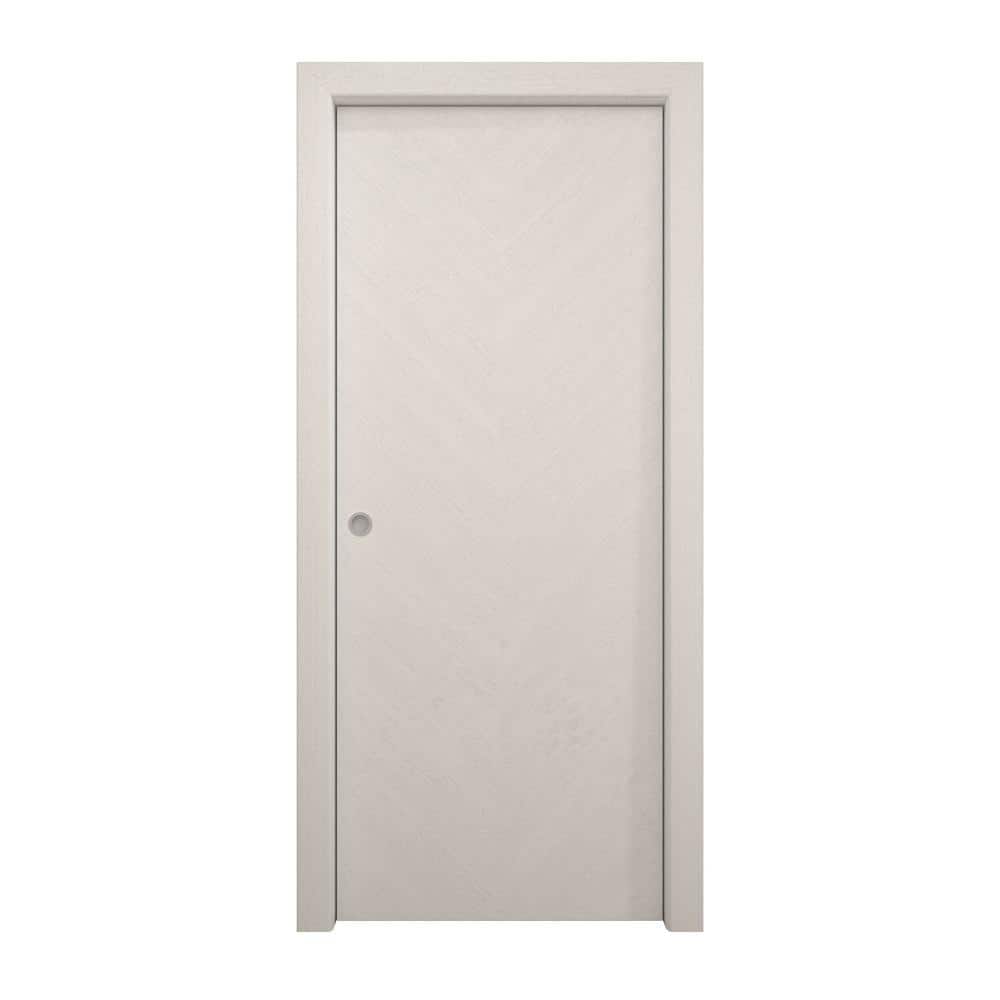 Assemble Required 36 in. x 84 in. Painted White Oak Solid Wood Pocket Door With Hardware price history on PriceWatchPro