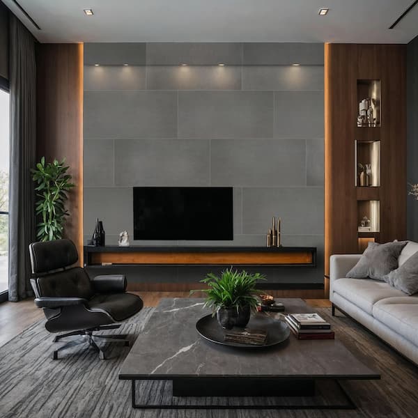 Beton Concrete 24 in. x 48 in. Matte Porcelain Cement Look Floor and Wall Tile (16 sq. ft./Case)