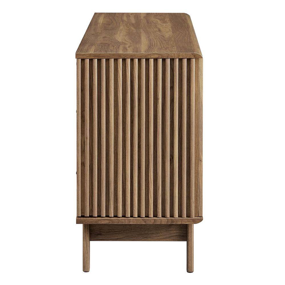 Eudora Walnut Wood Grain Mid-Century Modern Sideboard