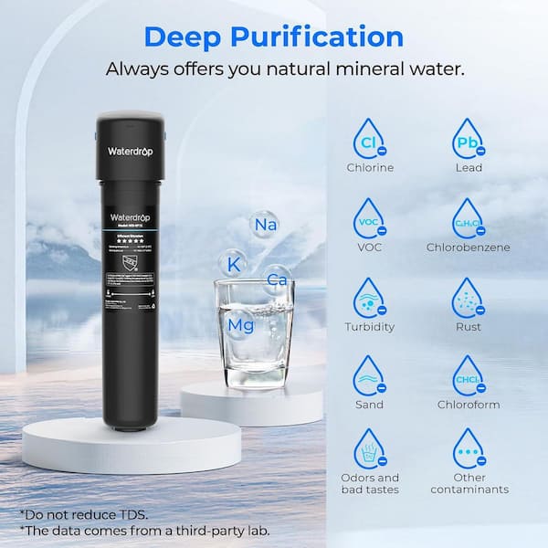 16000 Gal. Long-Last Under-Sink Water Filter System with Direct Connect to Kitchen Faucet NSF/ANSI Certified