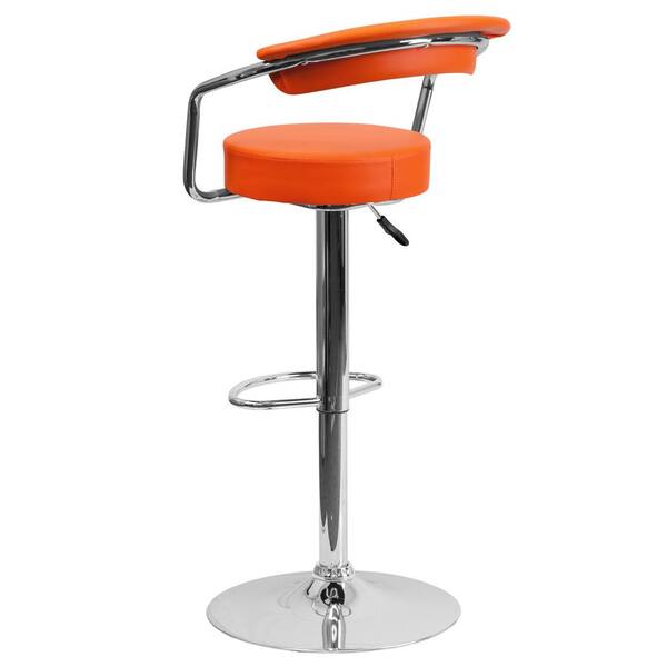 orange adjustable bar stools