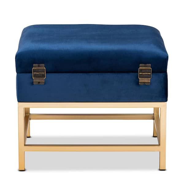 Navy blue small deals ottoman