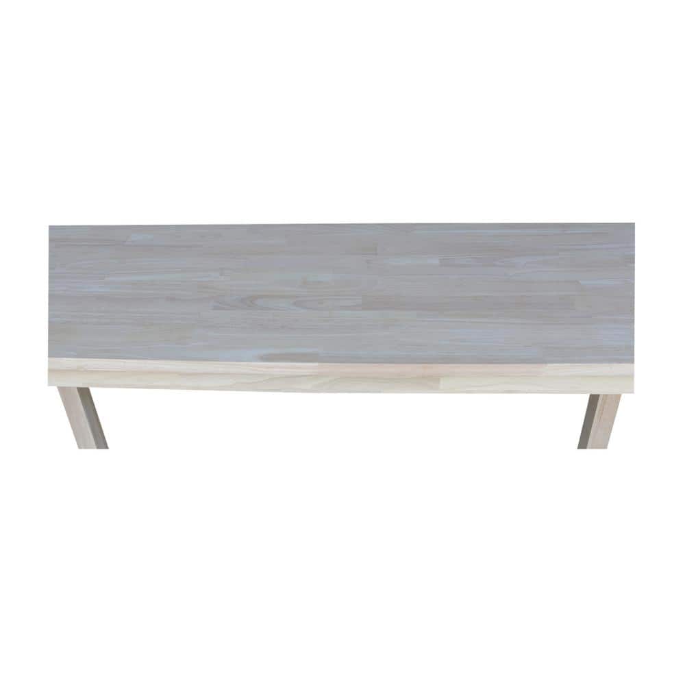 Solano Unfinished Solid Wood Console Table with Storage Shelf