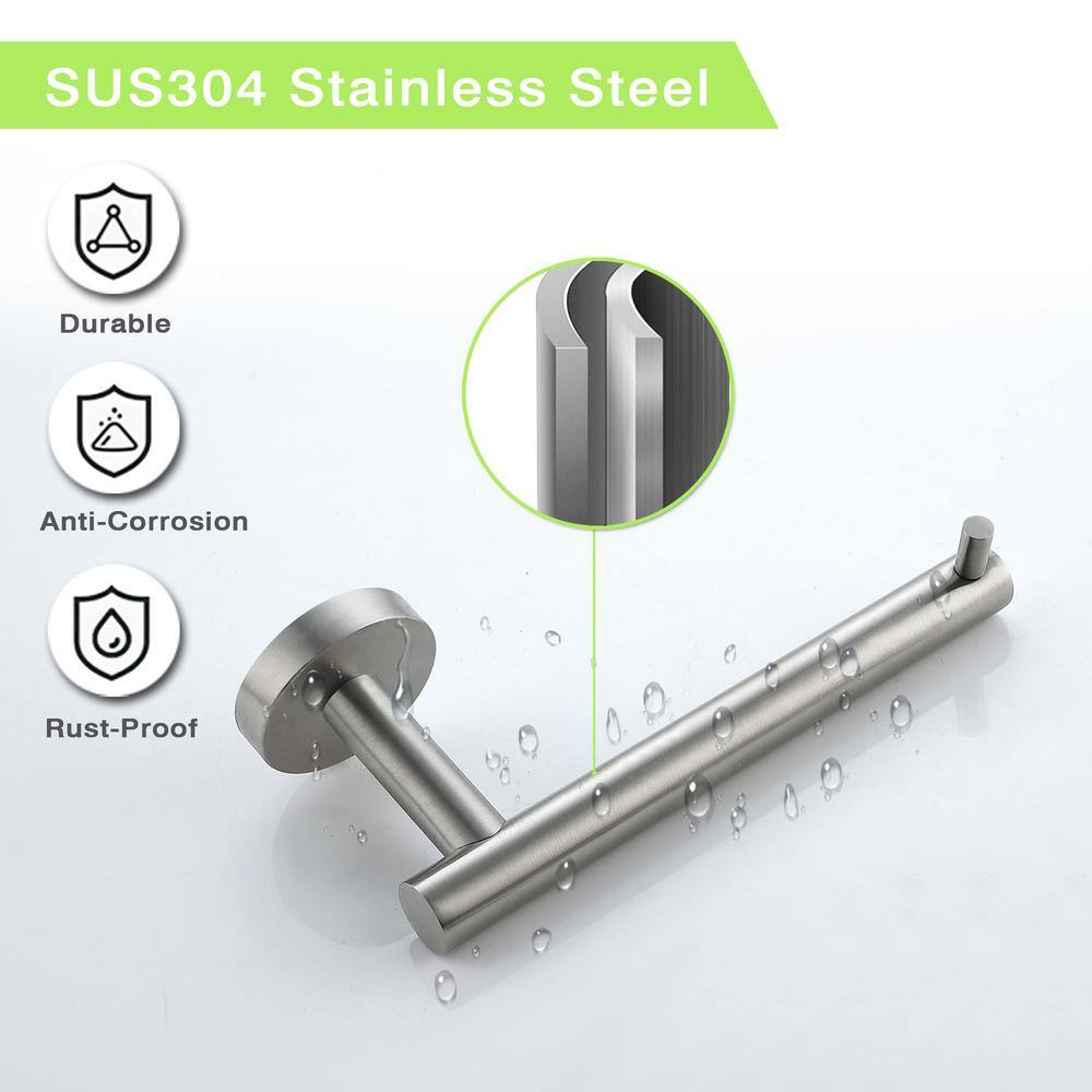 Brushed Nickel Stainless Steel Wall Mounted Toilet Paper Holder Set