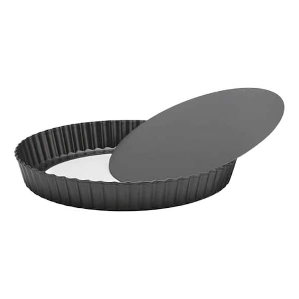 2-Pack 8-Inch Round Carbon Steel Nonstick Tart Pans with Removable Bottom for Quiche Pie Oven Baking