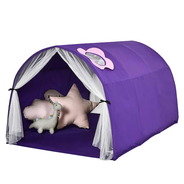 Costway Purple 2-Person Fabric Kids Bed Tent Play Tent with Carry Bag  TY328040ZS - The Home Depot