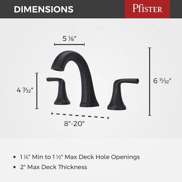 Pfister Ladera 8 in. Widespread Double Handle Bathroom Faucet in