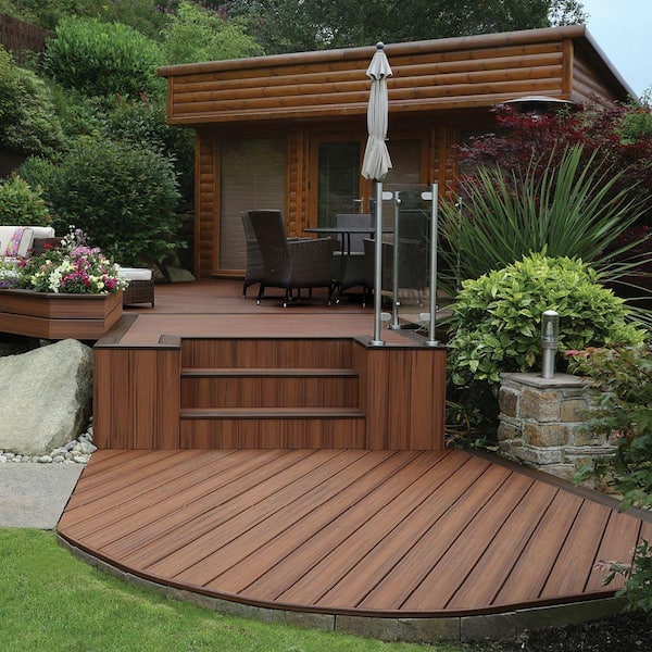 Trex Transcend 1 in. x 8 in. x 12 ft. Tiki Torch Composite Deck