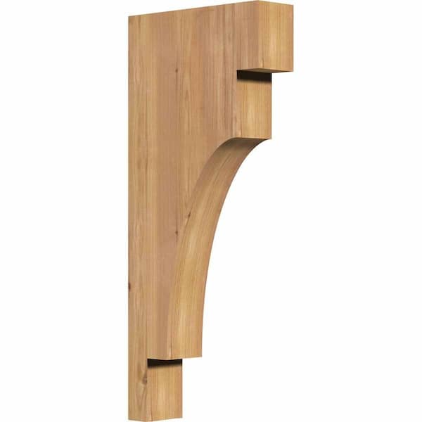 Ekena Millwork 3-1/2 in. x 12 in. x 28 in. Western Red Cedar Mediterranean Smooth Corbel