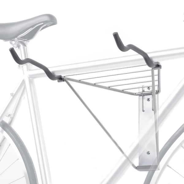 Freestanding Metal Silver Coloured Bicycle Ornament Home Decor 