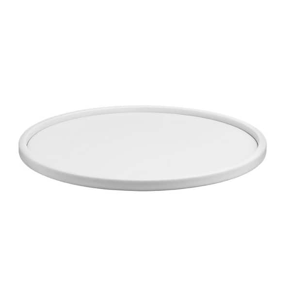 Contempo 14 in. Round Serving Tray in White